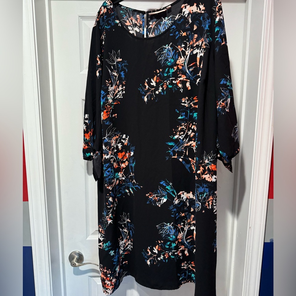 Black floral versatile dress